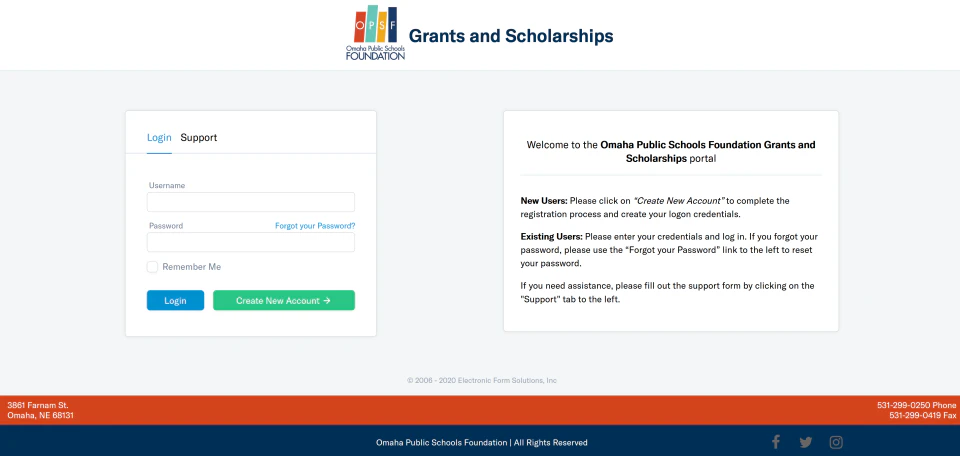 screenshot of Electronic Form Solutions